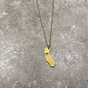 California Heart Cutout Necklace